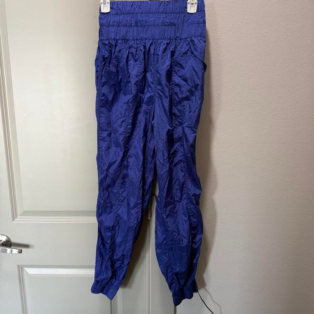Free People Movement blue nylon joggers